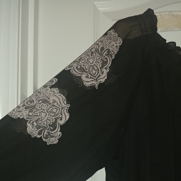 🔥NWT🔥Apt 9 sheer peasant top - Picture 3 of 8